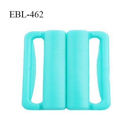 Boucle clip 20 mm attache réglette pvc spécial maillot de bain couleur bleu vert haut de gamme prix à l'unité