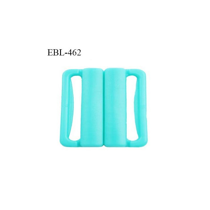 Boucle clip 20 mm attache réglette pvc spécial maillot de bain couleur bleu vert haut de gamme prix à l'unité