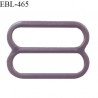 Réglette 15 mm de réglage de bretelle pour soutien gorge et maillot de bain en pvc couleur prune parme prix à l'unité