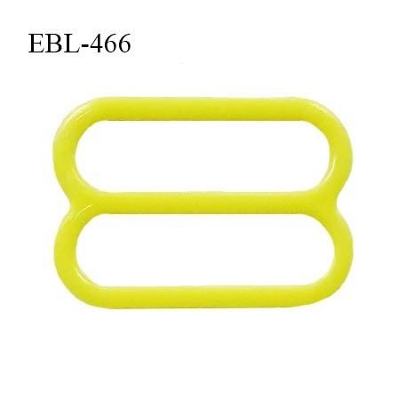 Réglette 15 mm de réglage de bretelle pour soutien gorge et maillot de bain en pvc couleur jaune vert anis prix à l'unité