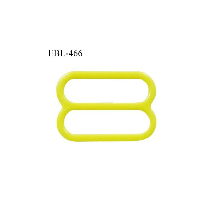 Réglette 15 mm de réglage de bretelle pour soutien gorge et maillot de bain en pvc couleur jaune vert anis prix à l'unité