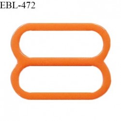 Réglette 16 mm de réglage de bretelle pour soutien gorge et maillot de bain en pvc couleur orange prix à l'unité