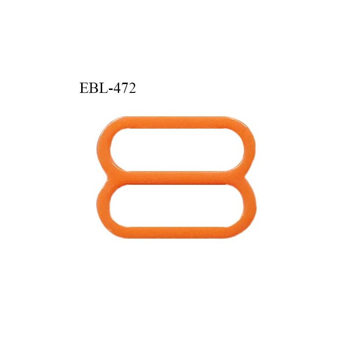 Réglette 16 mm de réglage de bretelle pour soutien gorge et maillot de bain en pvc couleur orange prix à l'unité