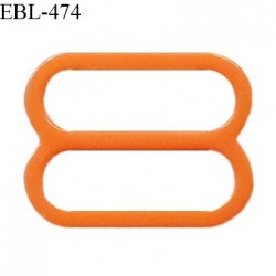 Réglette 14 mm de réglage de bretelle pour soutien gorge et maillot de bain en pvc couleur orange prix à l'unité
