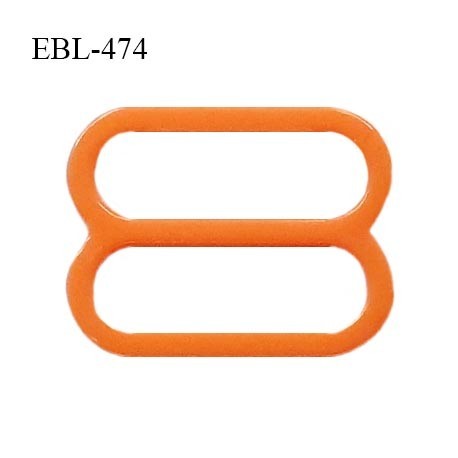 Réglette 14 mm de réglage de bretelle pour soutien gorge et maillot de bain en pvc couleur orange prix à l'unité