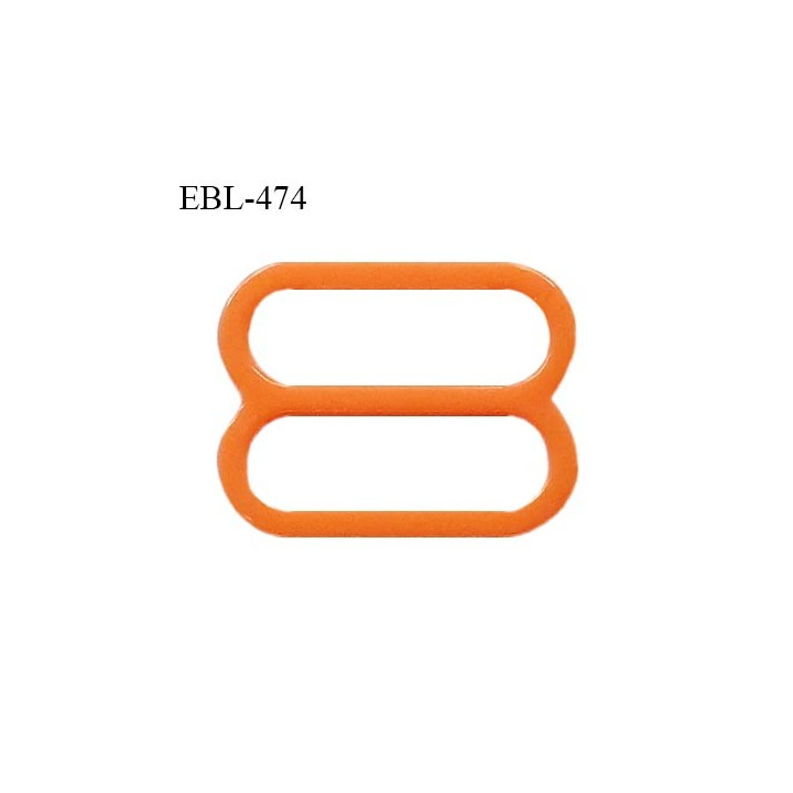 Réglette 14 mm de réglage de bretelle pour soutien gorge et maillot de bain en pvc couleur orange prix à l'unité