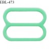 Réglette 16 mm de réglage de bretelle pour soutien gorge et maillot de bain en pvc couleur vert prix à l'unité