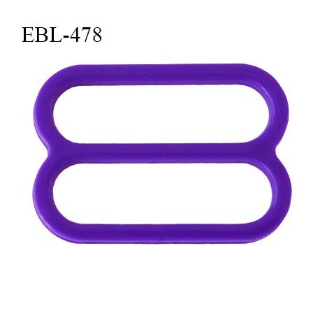 Réglette 16 mm de réglage de bretelle pour soutien gorge et maillot de bain en pvc couleur violet iris prix à l'unité