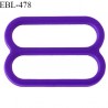 Réglette 16 mm de réglage de bretelle pour soutien gorge et maillot de bain en pvc couleur violet iris prix à l'unité