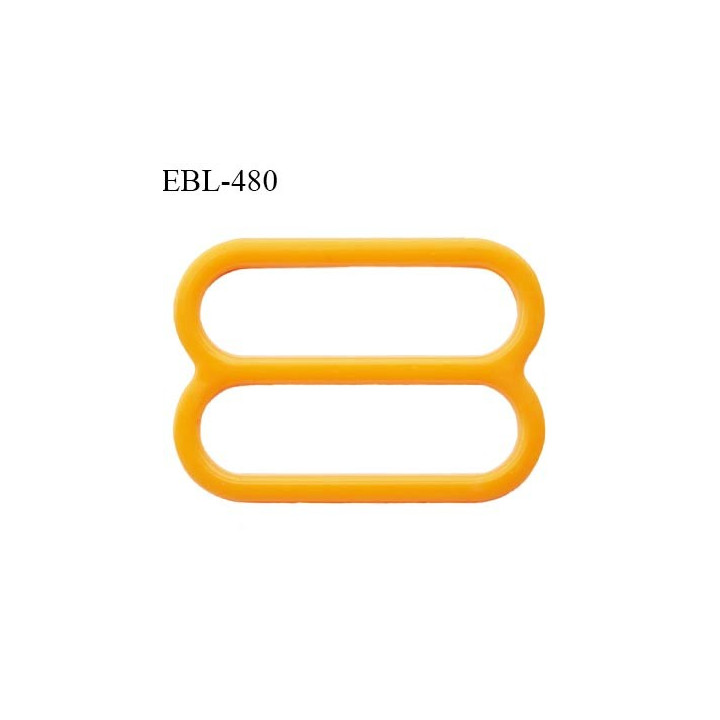 Réglette 16 mm de réglage de bretelle pour soutien gorge et maillot de bain en pvc couleur orange prix à l'unité