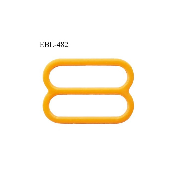 Réglette 14 mm de réglage de bretelle pour soutien gorge et maillot de bain en pvc couleur orange prix à l'unité