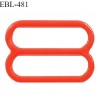 Réglette 14 mm de réglage de bretelle pour soutien gorge et maillot de bain en pvc couleur coquelicot prix à l'unité