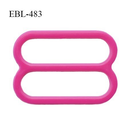 Réglette 16 mm de réglage de bretelle pour soutien gorge et maillot de bain en pvc couleur rose fuschia prix à l'unité
