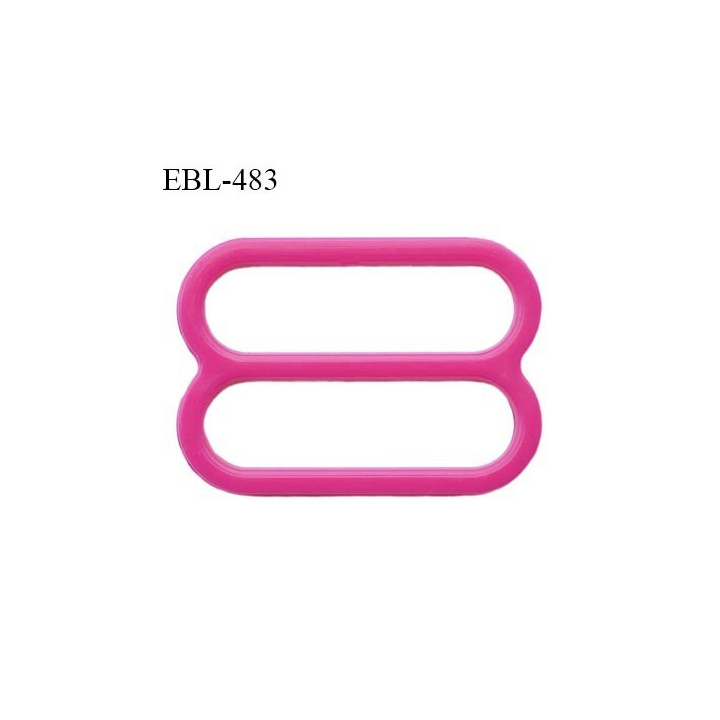 Réglette 16 mm de réglage de bretelle pour soutien gorge et maillot de bain en pvc couleur rose fuschia prix à l'unité