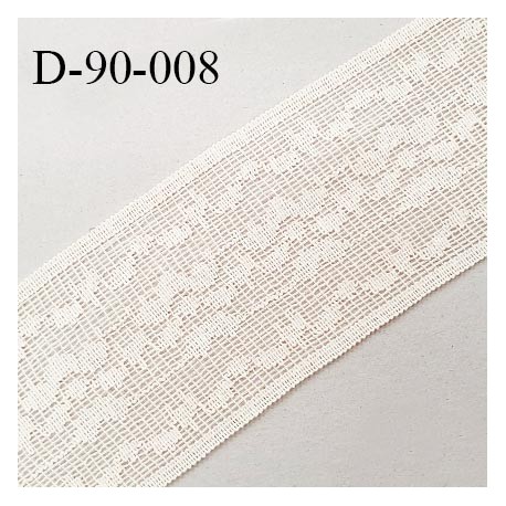 Dentelle 90 mm crochet couleur beige largeur 90 mm prix au mètre