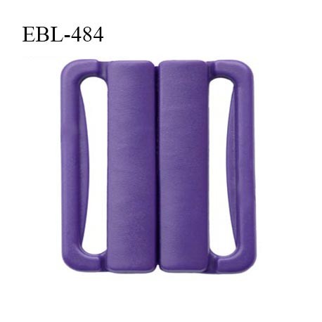 Boucle clip 20 mm attache réglette pvc spécial maillot de bain couleur violet foncé haut de gamme prix à l'unité