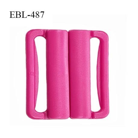 Boucle clip 20 mm attache réglette pvc spécial maillot de bain couleur rose fuschia haut de gamme prix à l'unité