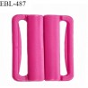 Boucle clip 20 mm attache réglette pvc spécial maillot de bain couleur rose fuschia haut de gamme prix à l'unité