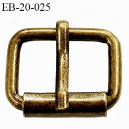 Boucle ceinture 20 mm avec ardillon métal style laiton ancien largeur intérieur 2 cm  hauteur 20 mm extérieur 24 mm