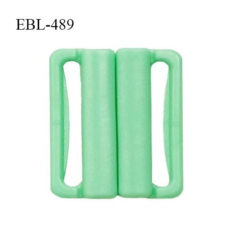 Boucle clip 16 mm attache réglette pvc spécial maillot de bain couleur vert haut de gamme prix à l'unité