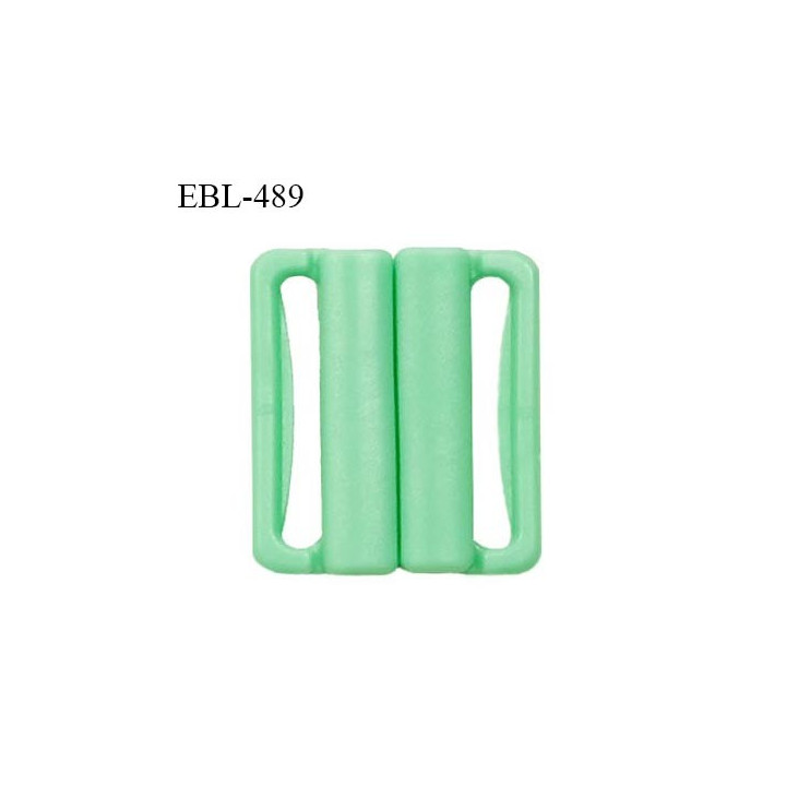 Boucle clip 16 mm attache réglette pvc spécial maillot de bain couleur vert haut de gamme prix à l'unité