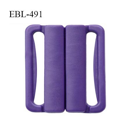 Boucle clip 16 mm attache réglette pvc spécial maillot de bain couleur violet foncé haut de gamme prix à l'unité