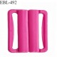 Boucle clip 16 mm attache réglette pvc spécial maillot de bain couleur rose fuschia haut de gamme prix à l'unité