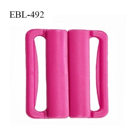 Boucle clip 16 mm attache réglette pvc spécial maillot de bain couleur rose fuschia haut de gamme prix à l'unité