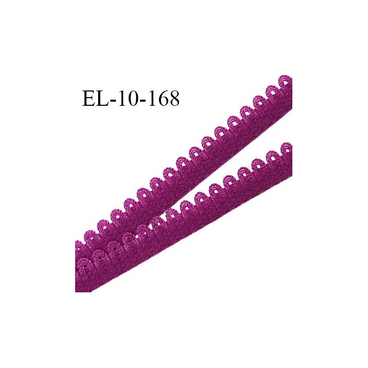 Elastique picot 10 mm lingerie couleur pourpre largeur 10 mm haut de gamme Fabriqué en France prix au mètre