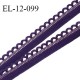 Elastique picot 12 mm lingerie haut de gamme couleur violet foncé (nuit ambrée) fabriqué en France largeur 12 mm prix au mètre