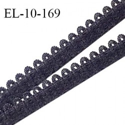 Elastique picot 10 mm lingerie couleur caviar largeur 10 mm haut de gamme Fabriqué en France prix au mètre