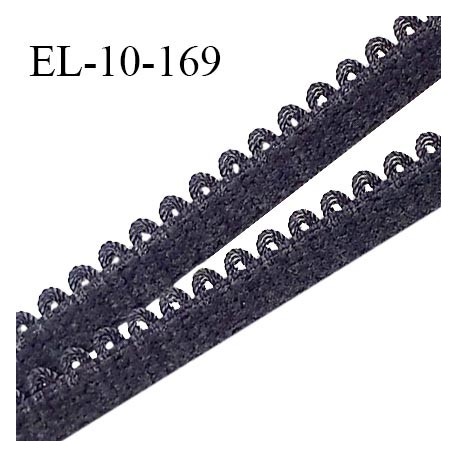 Elastique picot 10 mm lingerie couleur caviar largeur 10 mm haut de gamme Fabriqué en France prix au mètre