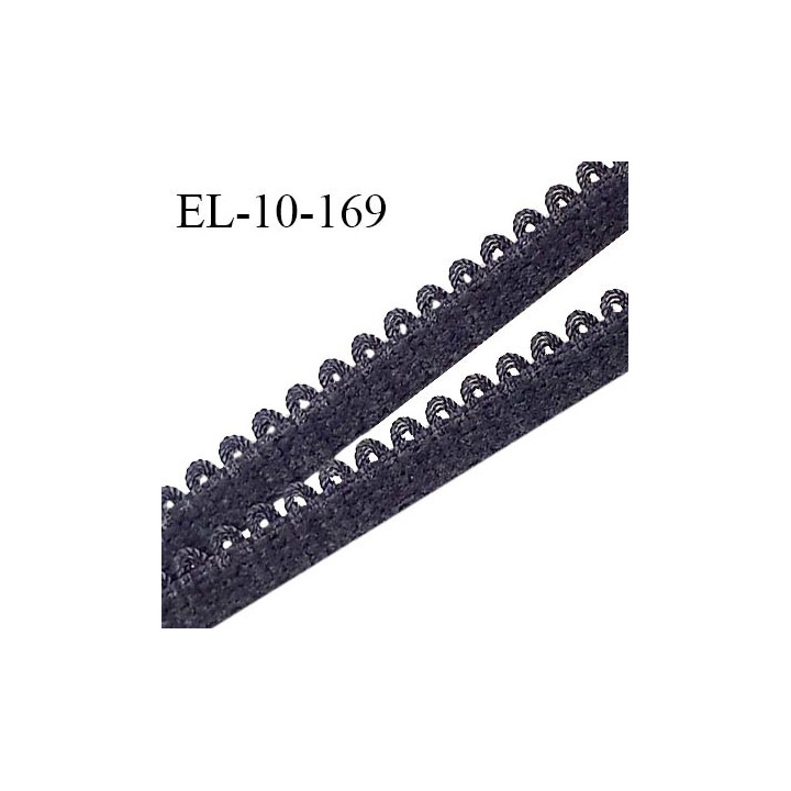 Elastique picot 10 mm lingerie couleur caviar largeur 10 mm haut de gamme Fabriqué en France prix au mètre