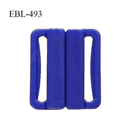 Boucle clip 25 mm attache réglette pvc spécial maillot de bain couleur bleu prix à l'unité