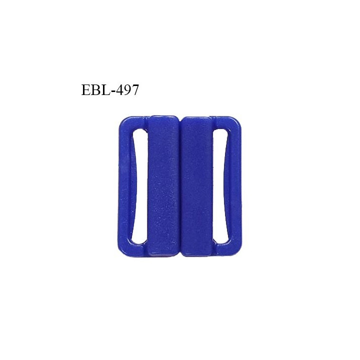 Boucle clip 20 mm attache réglette pvc spécial maillot de bain couleur bleu haut de gamme prix à l'unité