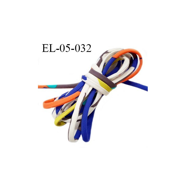 Cordon élastique 5 mm ou cache armature underwire casing galon lingerie et bain multicolore lycra extensible prix au mètre