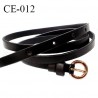 Ceinture 105 cm façon cuir couleur noir et boucle couleur or longueur 105 cm largeur 10 mm épaisseur 2 mm prix à l'unité