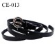 Ceinture 105 cm façon cuir couleur noir et boucle couleur argent longueur 105 cm largeur 10 mm épaisseur 2 mm prix à l'unité