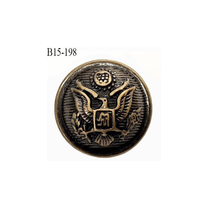 Bouton 15 mm en pvc couleur laiton ancien  accroche avec un anneau diamètre 15 mm épaisseur 5.7 plus anneau mm prix à la pièce