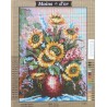 Canevas à broder 50 x 60 cm marque MAINS D'OR thème "bouquet de tournesols"