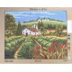 Canevas à broder 50 x 60 cm marque MAINS D'OR thème "église provençale au milieu des champs"