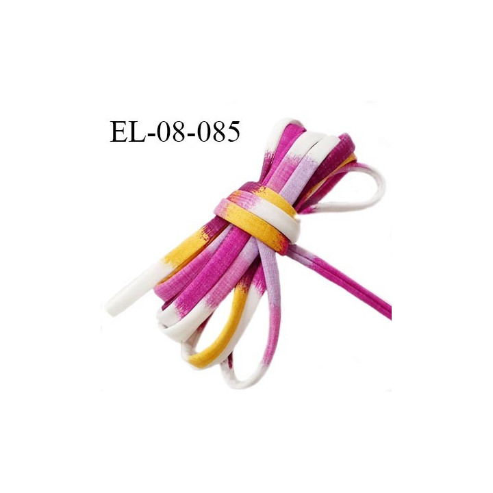 Cordon élastique 8 mm ou cache armature maillot de bain multicolore lycra extensible diamètre 8 mm prix au mètre