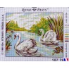 Canevas à broder 22 x 30 cm marque ROYAL PARIS thème CYGNES fabrication française