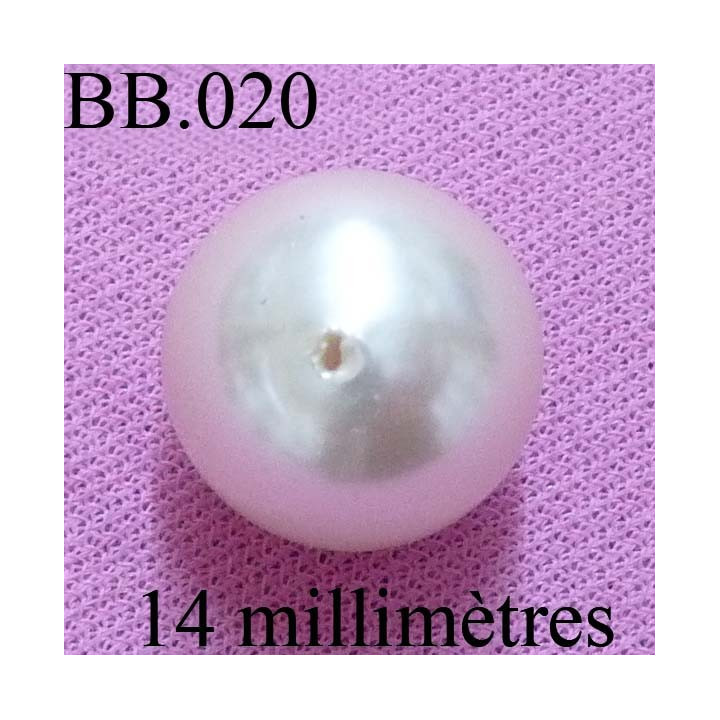 perle percé nacré  diamètre 14 millimètres POUR REPARER OU CREER VOS BIJOUX BICHE DE BERE