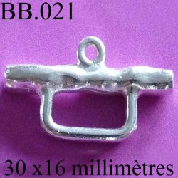 accessoire de fermoir colier biche de bère en métal couleur argent 