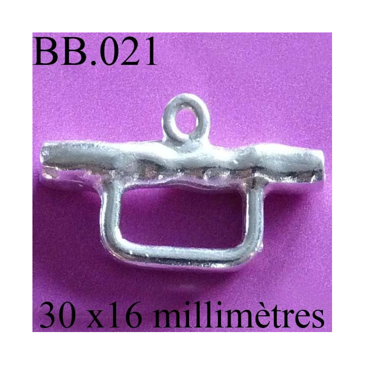 accessoire de fermoir colier biche de bère en métal couleur argent 