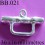accessoire fermoir colier biche de bère en métal couleur argent