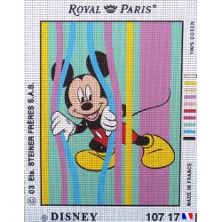 Canevas à broder 22 x 30 cm marque ROYAL PARIS thème DISNEY MICKEY fabrication française