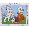 Canevas à broder 22 x 30 cm marque ROYAL PARIS thème DISNEY les 101 dalmatiens fabrication française