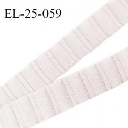 Elastique 25 mm lingerie haut de gamme couleur quartz brillant largeur 25 mm fabriqué en France prix au mètre